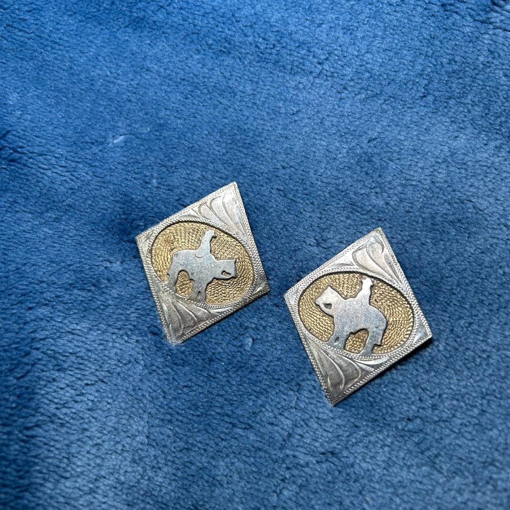 Vintage Western Sterling Silver Earrings